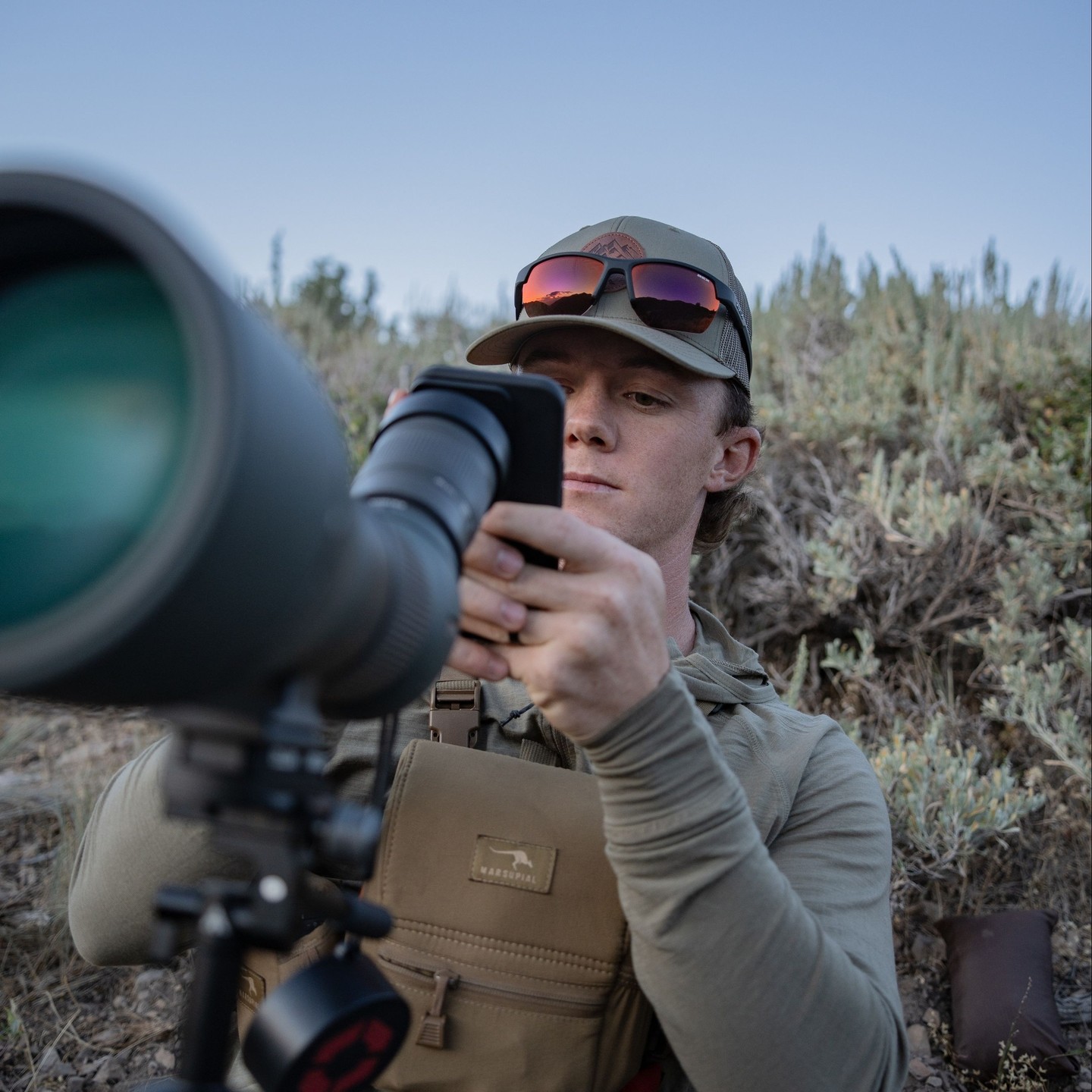 Instagram post with the caption: Get out there!
@outwest.hunters
#BexSunglasses...